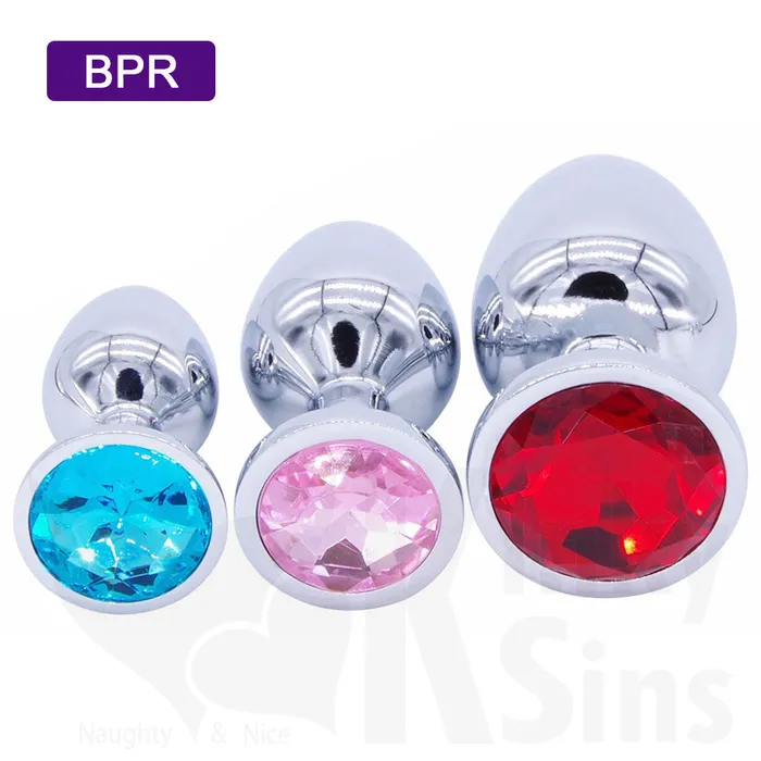 FREE SHIPPING Anal | Jewelled Metal Booty Butt Plug Set