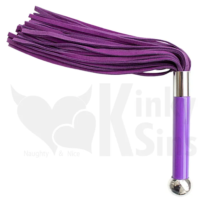 FREE SHIPPING The Deluxe Double Sensation Suede Leather Flogger - Purple | Vibrators