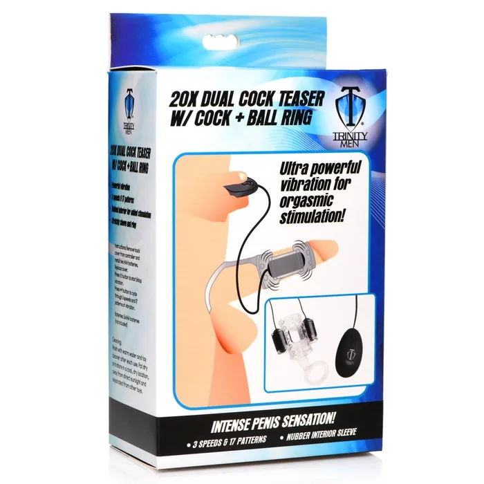 20x Dual Cock Teaser With Cock And Ball Ring | XR Brands Male Sex Toys