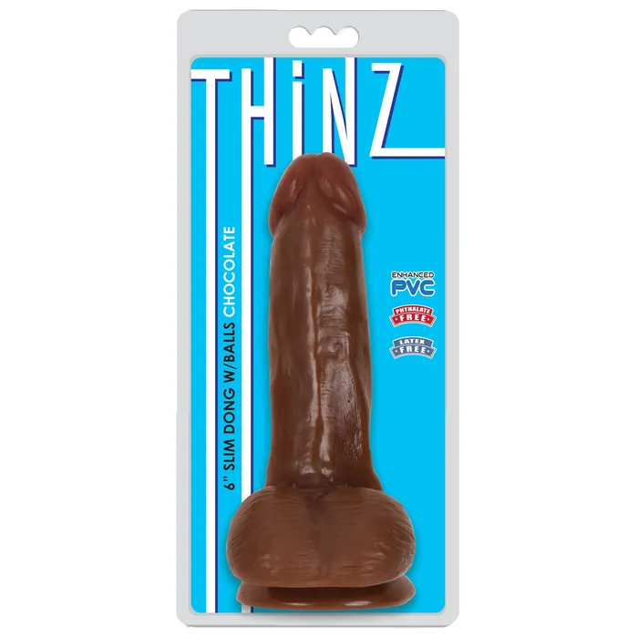 6 Inch Slim Dildo With Balls - Medium | Curve Toys Dildos