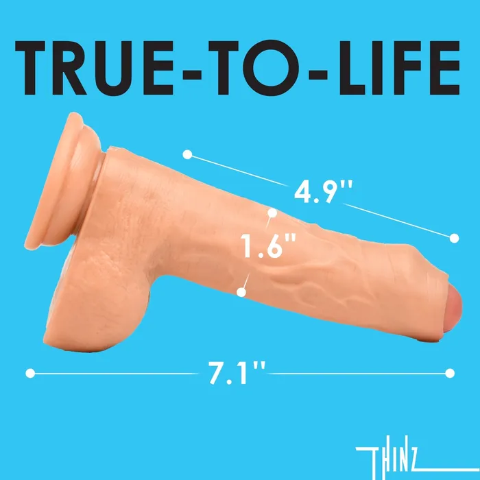 7 Inch Uncut Dildo With Balls | Curve Toys Dildos