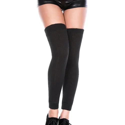 Acrylic Footless Leg Warmer Black OS Music Legs Anal