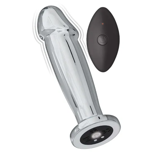 Anal | Ass-Sation Remote Vibrating Metal Anal Ecstasy-Silver - NassToys