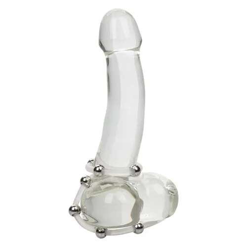 Anal | California Exotic Novelties Steel Beaded Large Silicone Ring Set - Clear