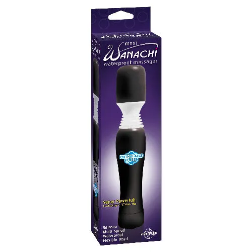 Anal Maxi Wanachi Waterproof Massager Black Pipedream Products