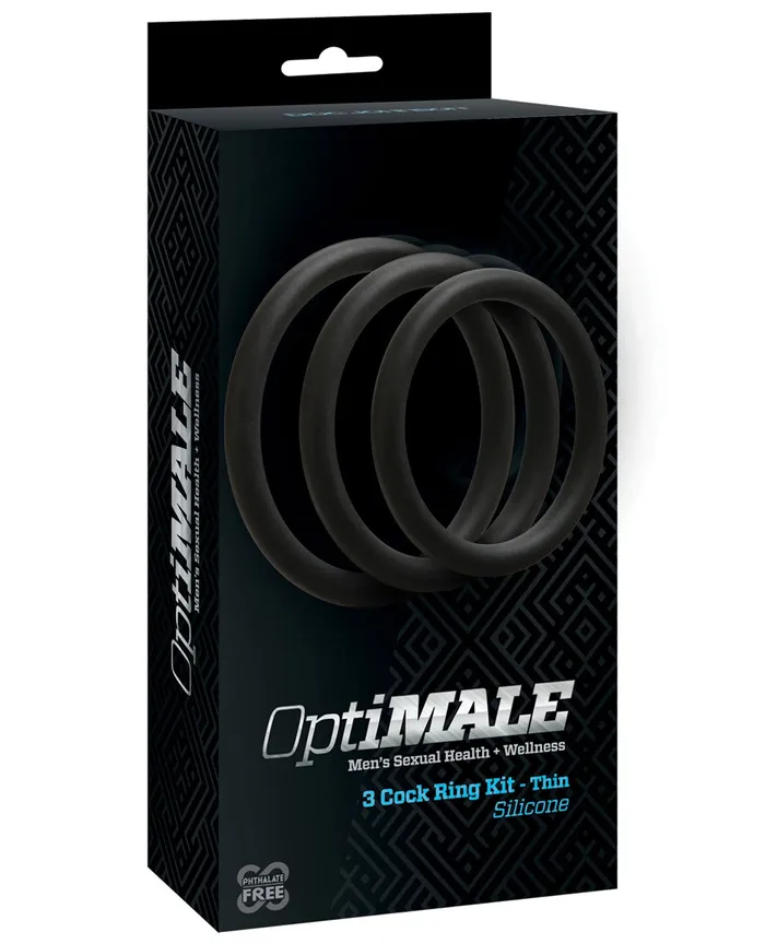 Anal Optimale C Ring Kit Thin Black Doc Johnson