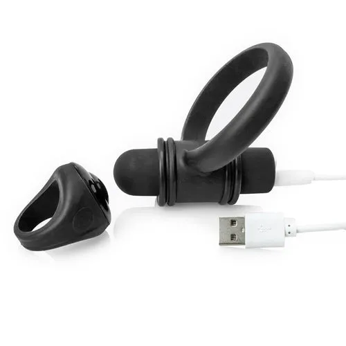 Anal | The Screaming O Charged My Secret Vibrating Remote Control Ring Set - Black