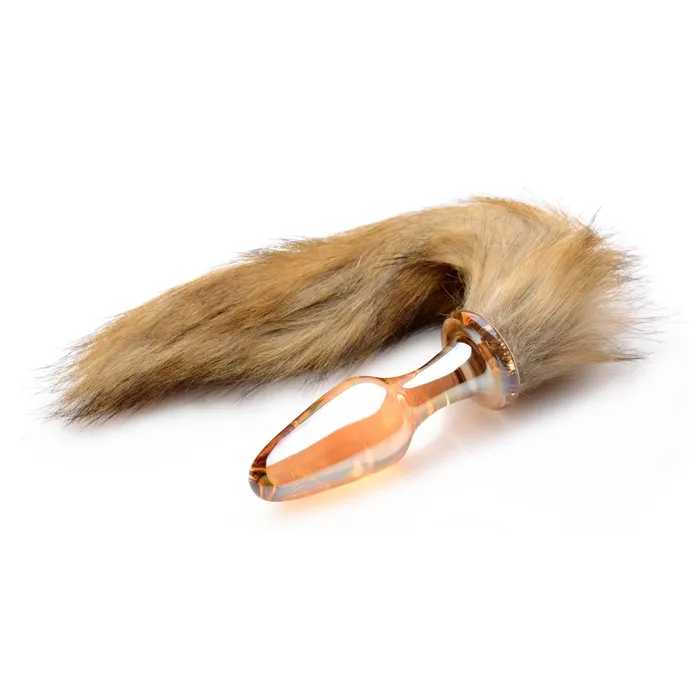 Anal | XR Brands Fox Tail Glass Anal Plug