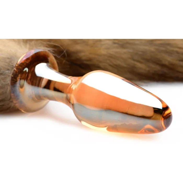 Anal | XR Brands Fox Tail Glass Anal Plug
