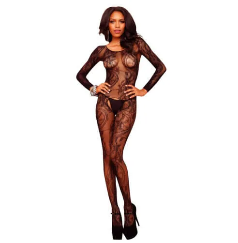 Bodystockings & Playsuits | Leg Avenue Leg Avenue Swirl Lace Bodystocking