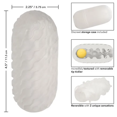 Boundless Reversible Squishy Ball Stroker - Yellow | California Exotic Novelties Male Sex Toys