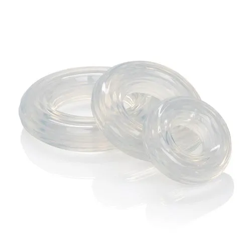 California Exotic Novelties Anal | Premium Silicone Ring Set - Clear