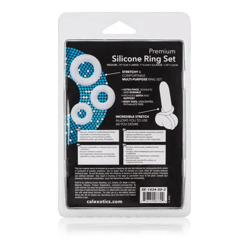 California Exotic Novelties Anal | Premium Silicone Ring Set - Clear