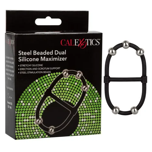 California Exotic Novelties Female Sex Toys Steel Beaded Dual Silicone Maximizer California Exotic Novelties Female Sex Toys Steel Beaded Dual Silicone Maximizer