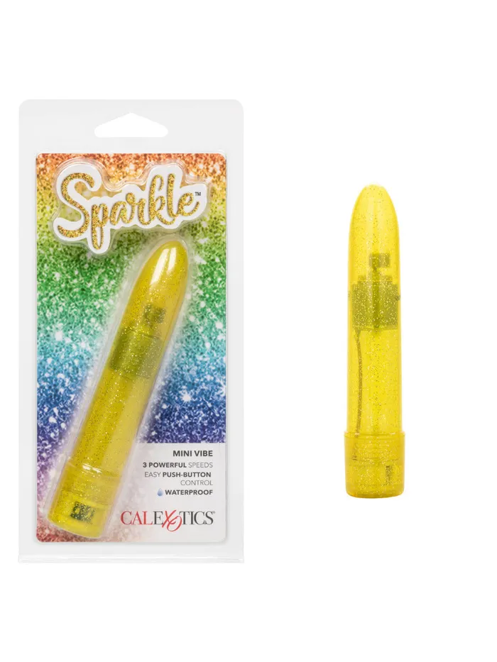 California Exotic Novelties Sparkle Mini Vibe Yellow Female Sex Toys