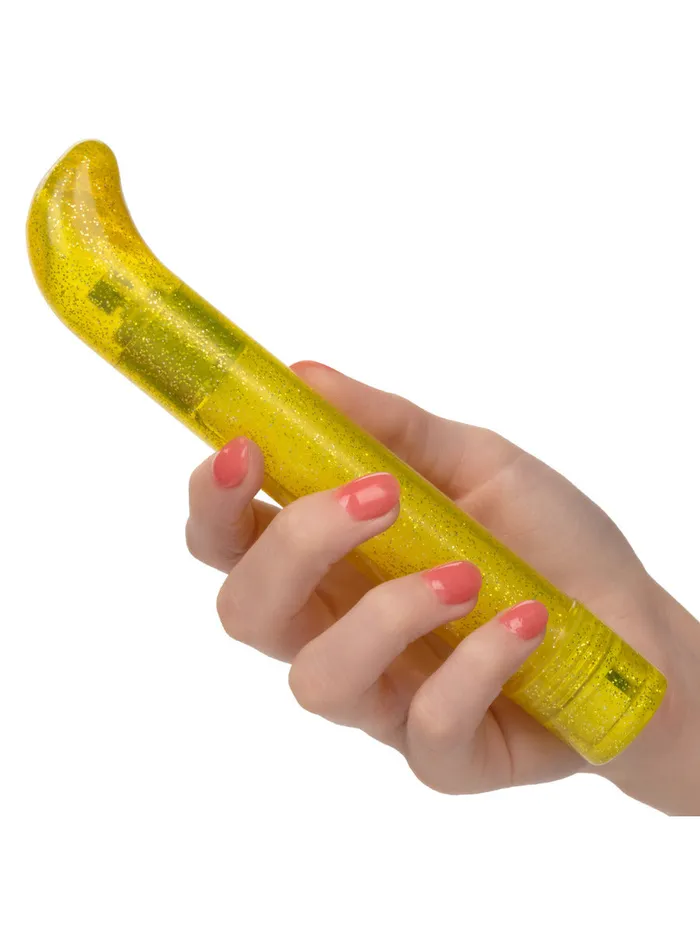 California Exotic Novelties Sparkle Slim G-Vibe - Yellow | Female Sex Toys