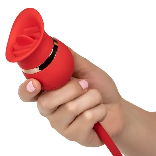 California Exotic Novelties Vibrators | French Kiss 12 Function Silicone Casanova - Red