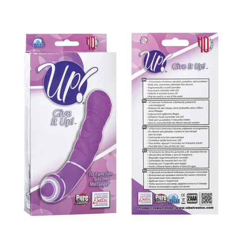 California Exotic Novelties Vibrators UP Give It Up 10Function Silicone Massager Purple