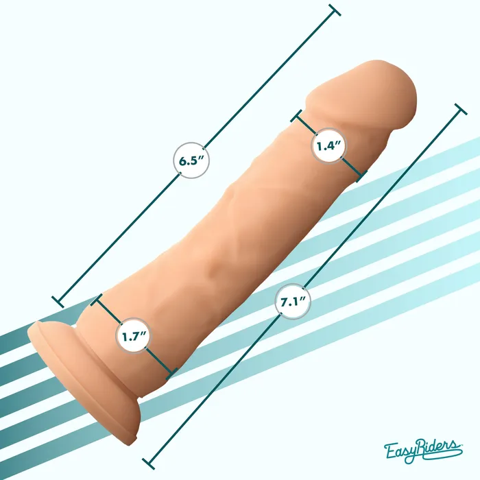 Curve Toys Dildos | Easy Riders 7 Inch Silicone Dildo - Light