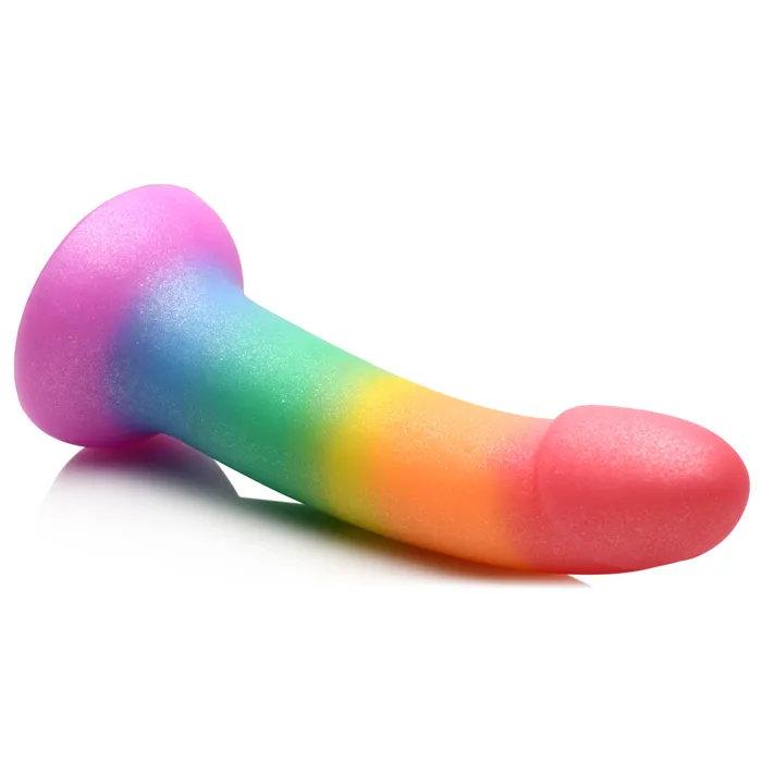 Curve Toys Dildos | Phallic Rainbow Silicone Dildo