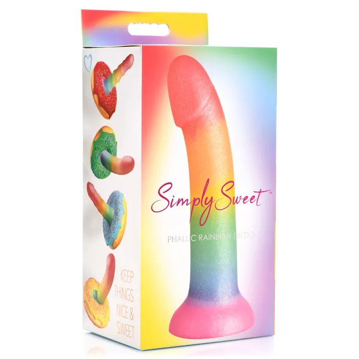 Curve Toys Dildos | Phallic Rainbow Silicone Dildo