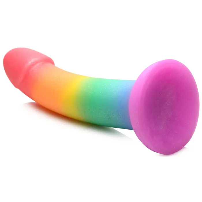 Curve Toys Dildos | Phallic Rainbow Silicone Dildo