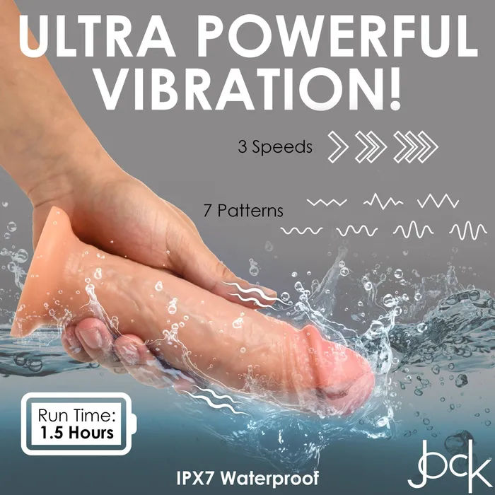 Dildos | 10x Real Skin 8 Inch Vibrating Dildo - Curve Toys