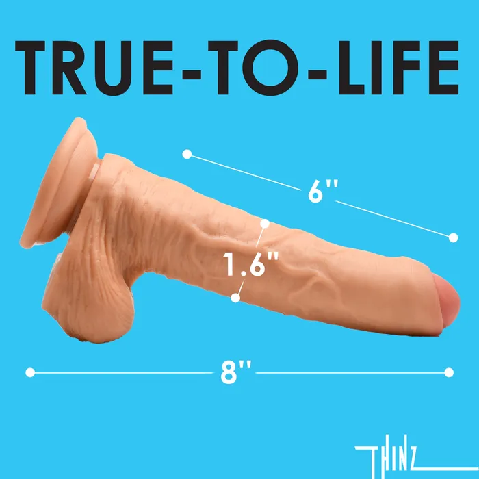 Dildos | Curve Toys 8 Inch Uncut Dildo With Balls