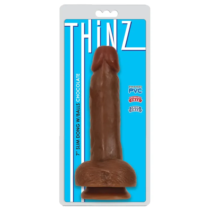 Dildos | Curve Toys Thinz 7 Inch Slim Dildo With Balls Dildos | Curve Toys Thinz 7 Inch Slim Dildo With Balls