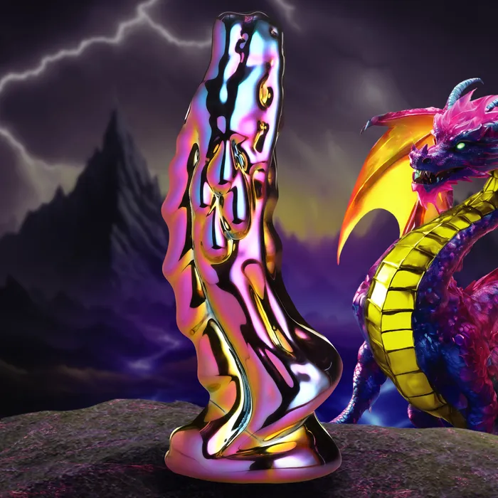 Dildos XR Brands Dragon Glass Glass Dildo