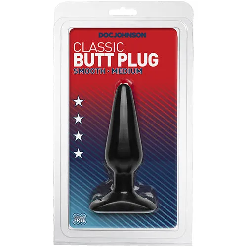 Doc Johnson USA Anal Classic NonVibrating Butt Plug Medium Black