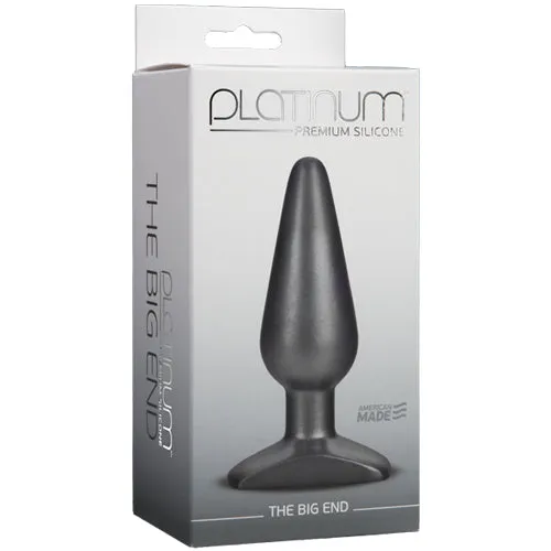 Doc Johnson USA Anal Platinum The Big End NonVibrating Butt Plug Charcoal