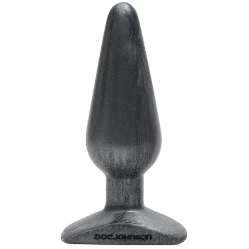 Doc Johnson USA Anal | Platinum The Big End Non-Vibrating Butt Plug - Charcoal
