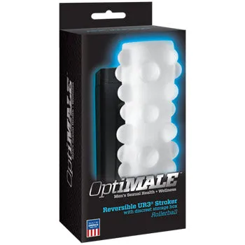Doc Johnson USA Male Sex Toys Optimale 2 Way Stroker Rollerball Clear