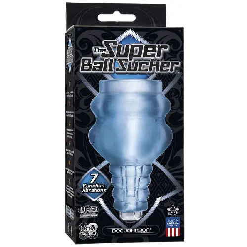 Doc Johnson USA Male Sex Toys UR3 The Super Ball Sucker Vibrating Testicle Stimulator Clear
