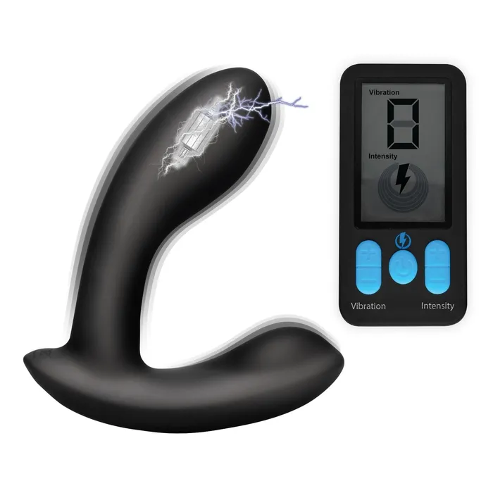 E-stim Pro Silicone Vibrating Prostate Massager With Remote Control | XR Brands Male Sex Toys