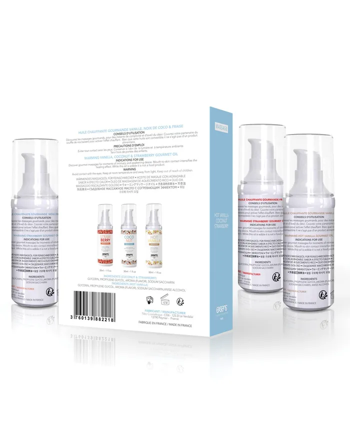 Exsens Of Paris Let's Travel Massage Oil Set | Technic/néo Cosmetique Couples