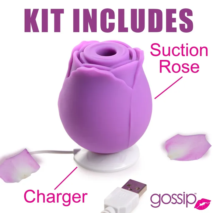 Female Sex Toys | Curve Toys 10x Rose Flirt Silicone Clitoral Stimulator