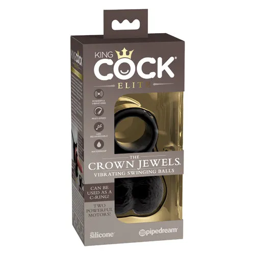 Female Sex Toys Pipedream Products King Cock Elite Vibrating Silicone Crown Jewels Dark Tone Female Sex Toys Pipedream Products King Cock Elite Vibrating Silicone Crown Jewels Dark Tone