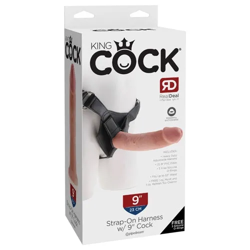 Female Sex Toys Pipedream Products King Cock STRAPON HARNESS W9 COCK FLESH
