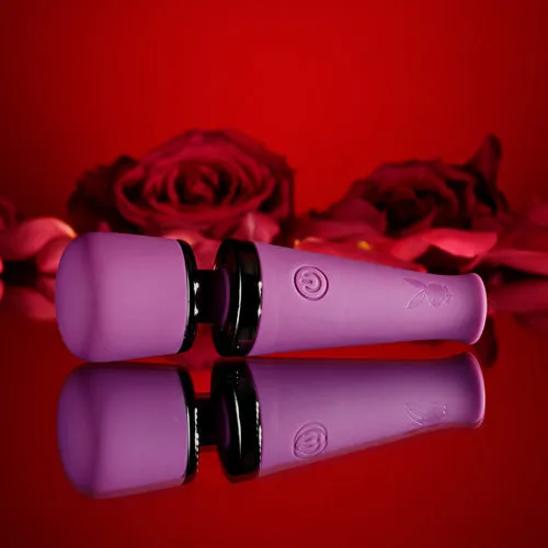 Female Sex Toys | Playboy Playboy Mic Drop Silicone Rechargeable Wand - Wild Aster