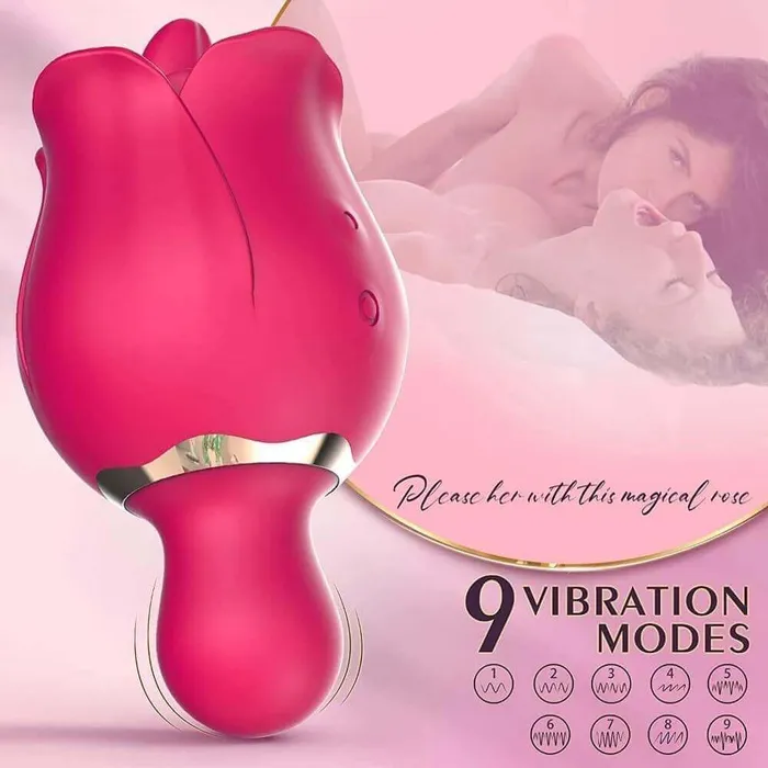 Female Sex Toys | rose toy Rose Tongue Licking Toy: G Spot Mini Vibrator with Realistic Sensations