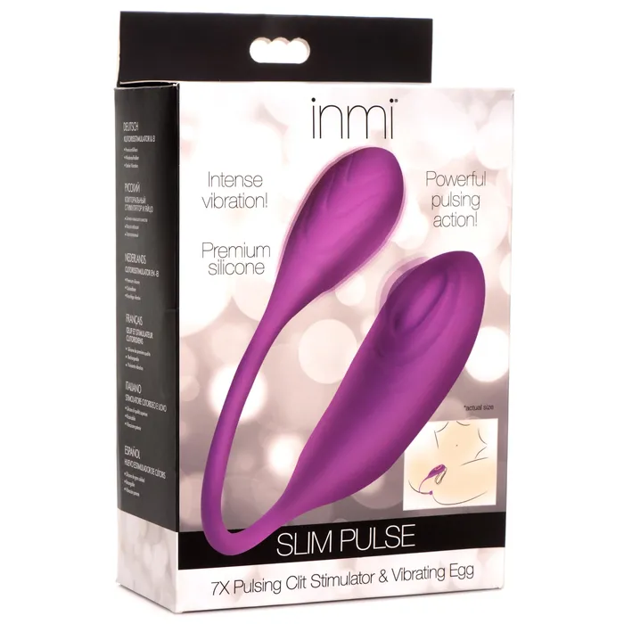 Female Sex Toys | Slim Pulse 7x Pulsating Silicone Clit Stimulator And Vibrating Egg - XR Brands