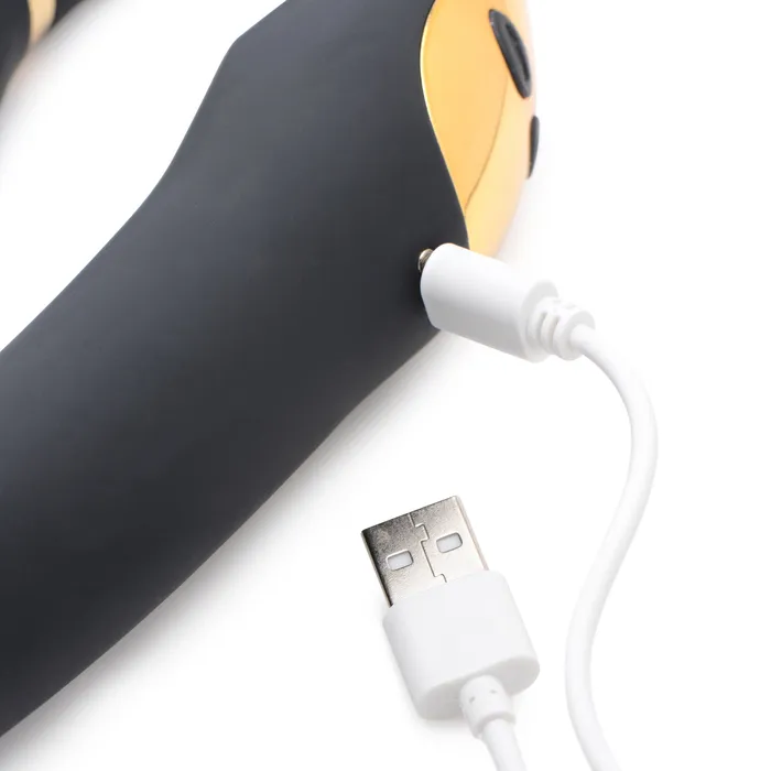 Female Sex Toys | XR Brands 10x Pleasure Pose Come Hither Silicone Vibrator With Poseable Clit Stimulator