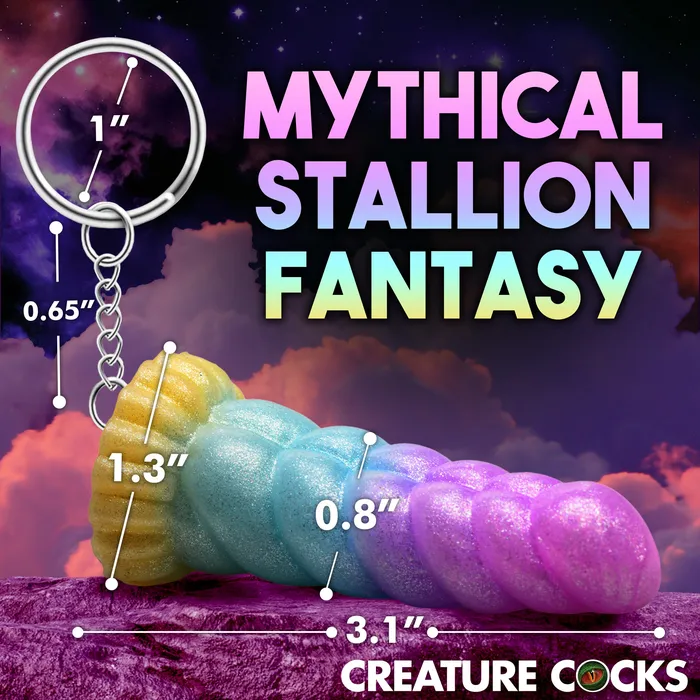 Female Sex Toys | XR Brands Mystique Unicorn Mini Dildo Key Chain