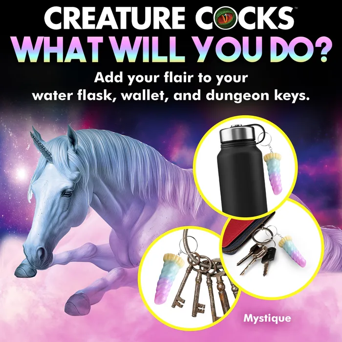 Female Sex Toys | XR Brands Mystique Unicorn Mini Dildo Key Chain