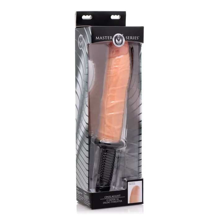 Female Sex Toys | XR Brands Onslaught 13 Mode Xl Vibrating Dildo Thruster