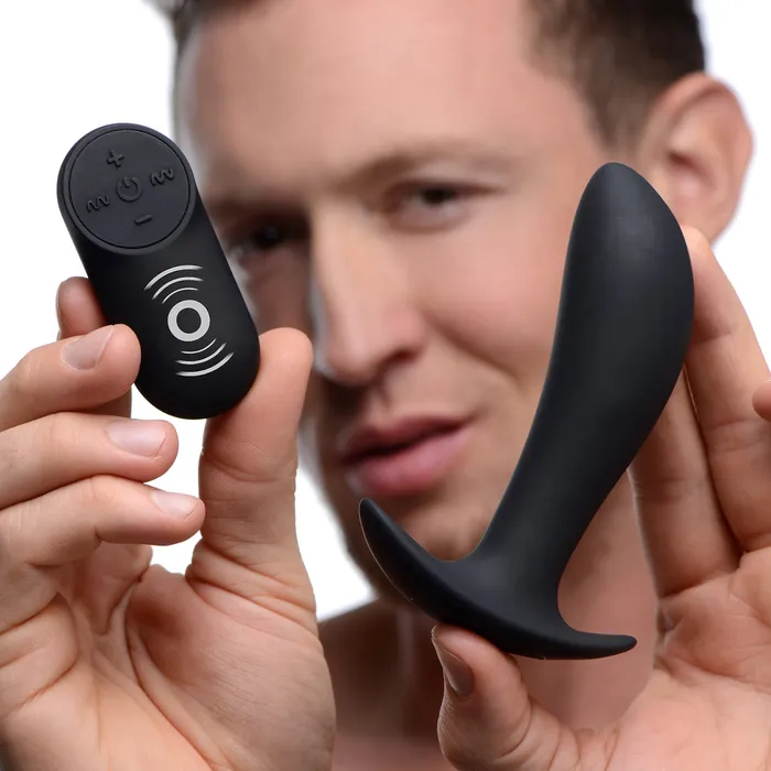 Female Sex Toys XR Brands Silicone Prostate Vibrator With Remote Control