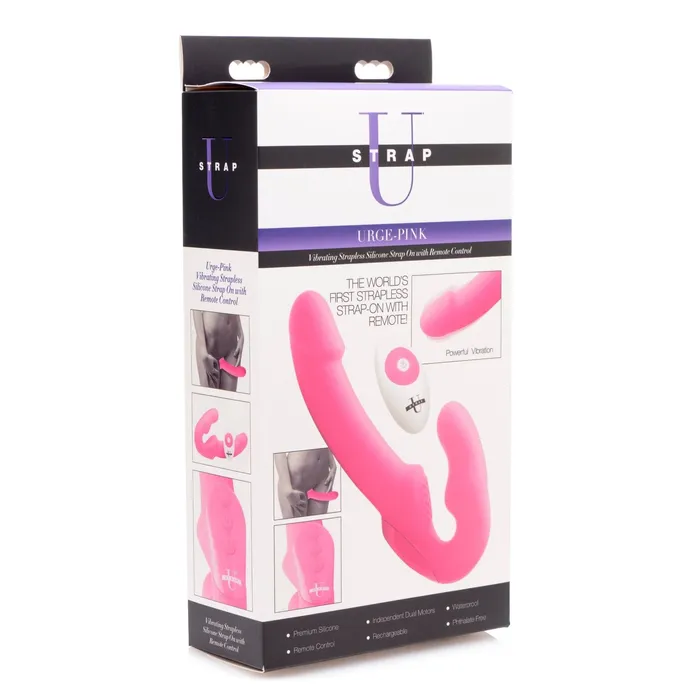 Female Sex Toys | XR Brands Urge Silicone Strapless Strap On With Remote