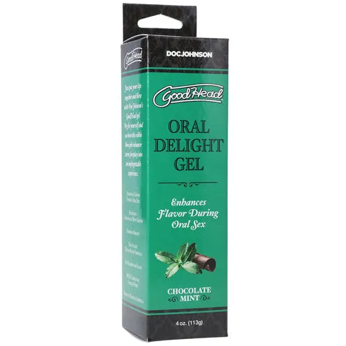 GoodHead Oral Delight Gel Chocolate Mint 4 oz Doc Johnson USA Enhancers